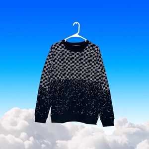 Louis Vuitton ✮ Intarsia Patterned Letter Sweatshirt